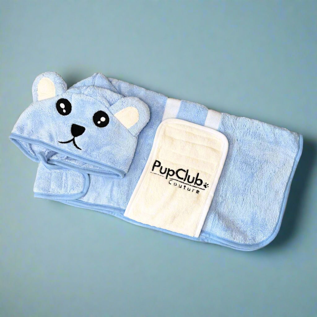 PupClub Couture Drying Robe - Blue