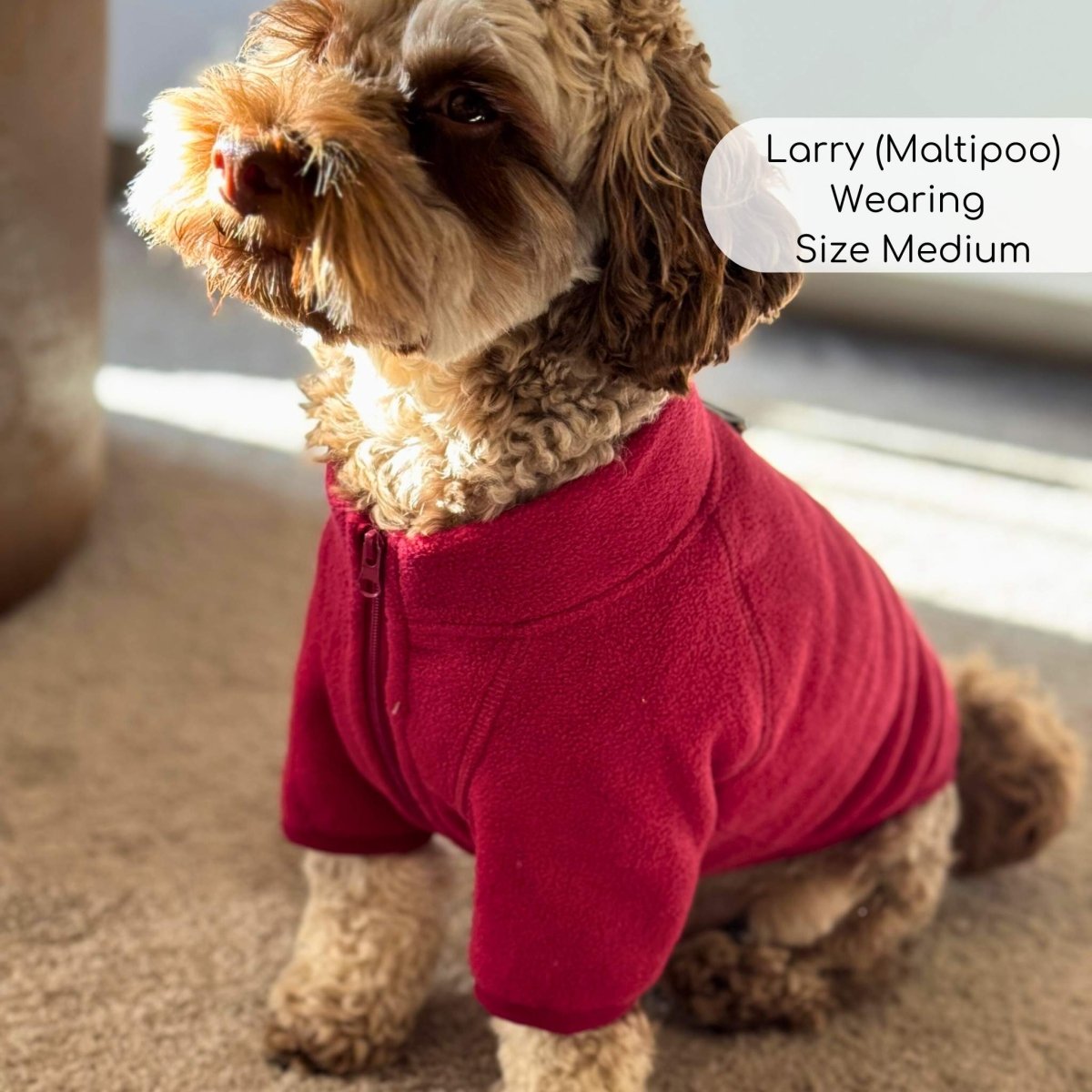 PupClub Couture Dog Fleece Coat - Berry Red