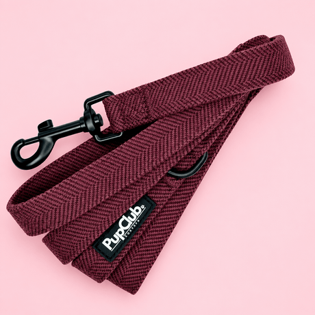 PupClub Couture Dog Lead - Berry Tweed