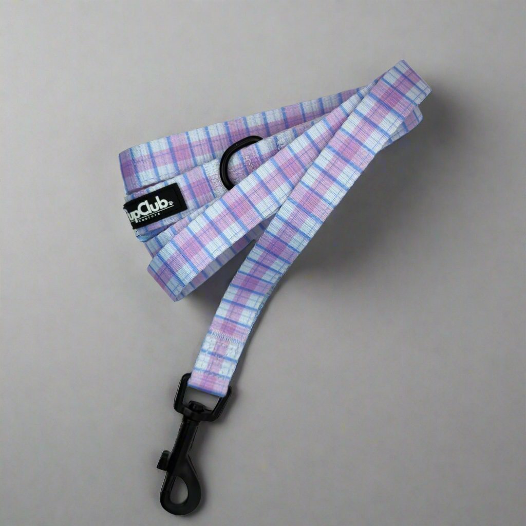 PupClub Couture Dog Lead - Pink Tartan