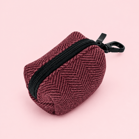 PupClub Couture Poo Bag Holder - Berry Tweed