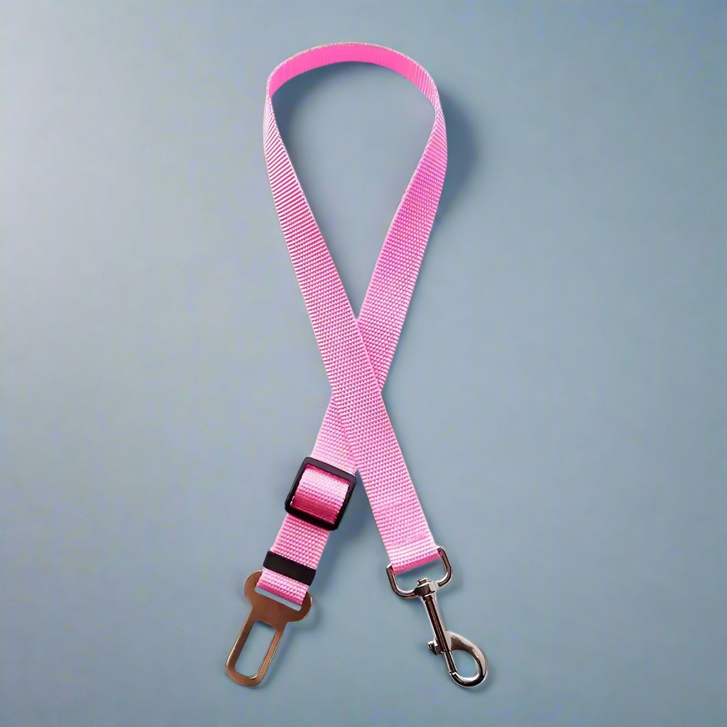 PupClub Couture Dog Seat Belt Restraint - Pastel Pink