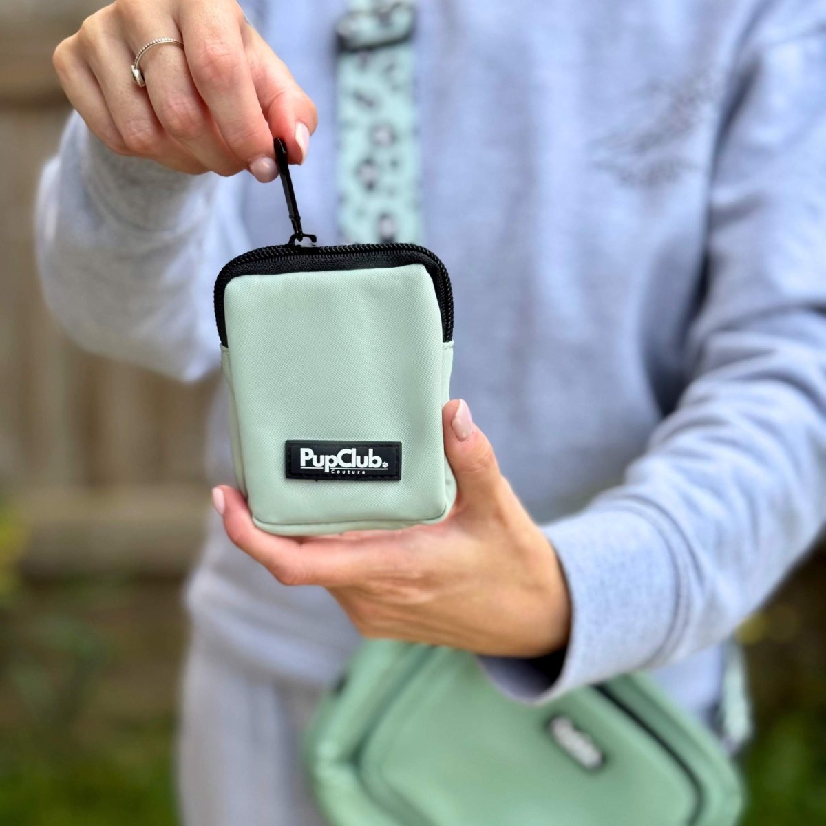 PupClub Couture Dog Treat Pouch - Sage Green