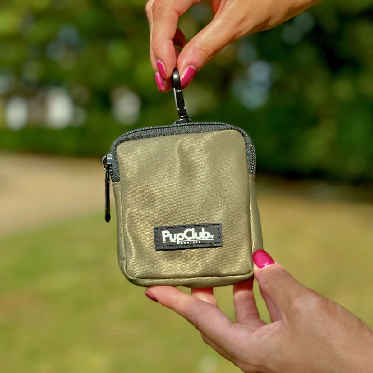 PupClub Couture Dog Treat Pouch - Khaki Green