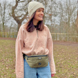 PupClub Couture Dog Walking Bum Bag - Khaki Green