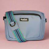 PupClub Couture Crossbody Dog Walking Bag - Vegan Leather Slate Blue
