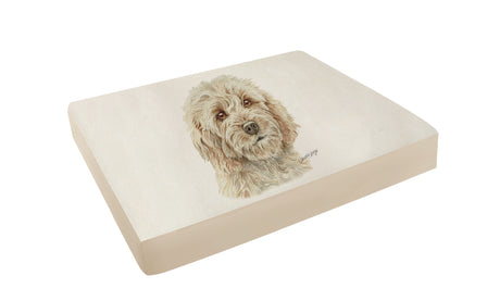 Christine Varley Luxury Printed Dog Bed - Cockapoo  Barking Beds   