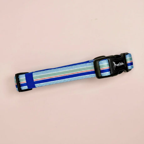 PupClub Couture Dog Collar - Sea Breeze Stripes
