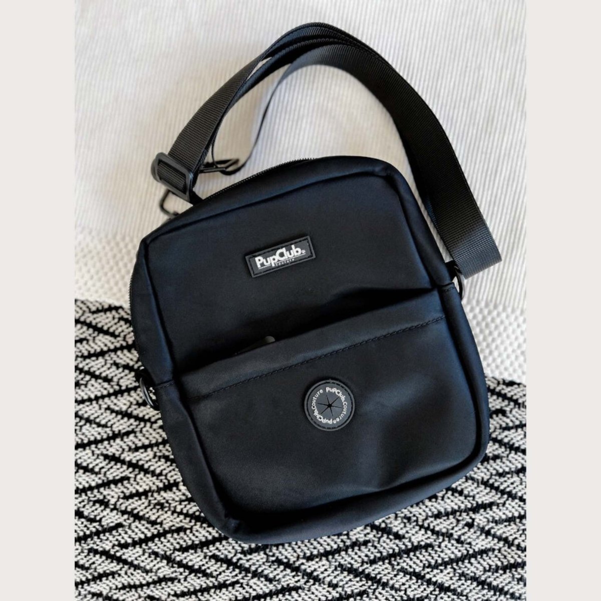 PupClub Couture Mini Dog Walking Bag - Black