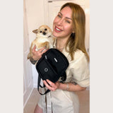 PupClub Couture Mini Dog Walking Bag - Black