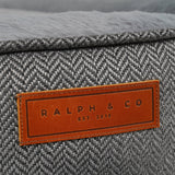 Ralph & Co The Balmoral Herringbone Calming Donut Dog Bed - Grey