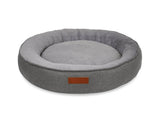 Ralph & Co The Balmoral Herringbone Calming Donut Dog Bed - Grey
