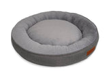 Ralph & Co The Balmoral Herringbone Calming Donut Dog Bed - Grey