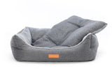 Ralph & Co The Balmoral Herringbone Bolster Dog Bed Grey