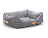 Ralph & Co The Balmoral Herringbone Bolster Dog Bed Grey