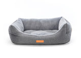 Ralph & Co The Balmoral Herringbone Bolster Dog Bed Grey