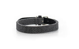 Ralph & Co The Balmoral Herringbone & Leather Dog Collar Grey