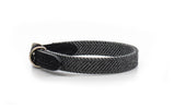 Ralph & Co The Balmoral Herringbone & Leather Dog Collar Grey