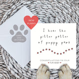 Paws Right There New Puppy Congratulations Card