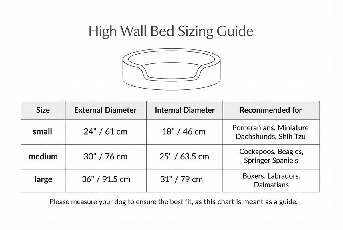 Ralph & Co The Cotswold High Wall Bouclé Dog Bed Oatmeal