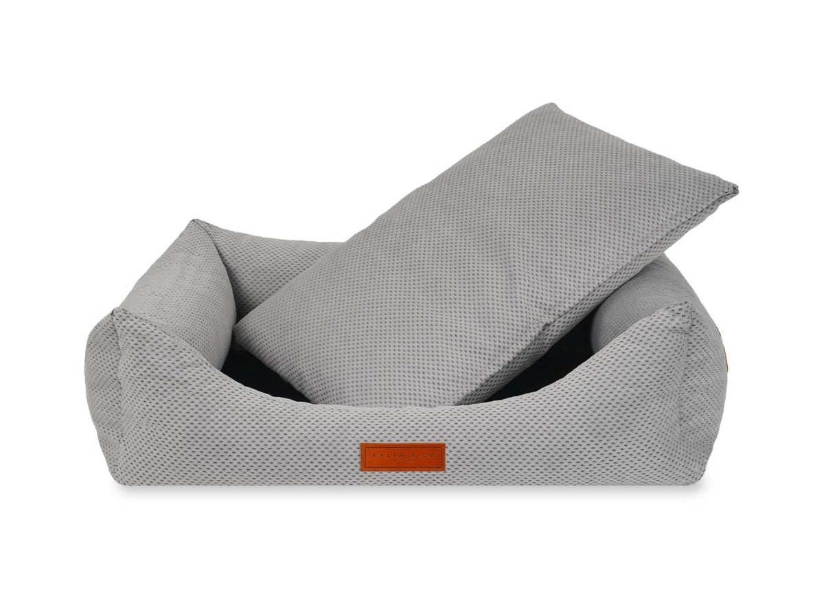 Ralph & Co The Highclere Luxury Memory Foam Bolster Dog Bed - Grey