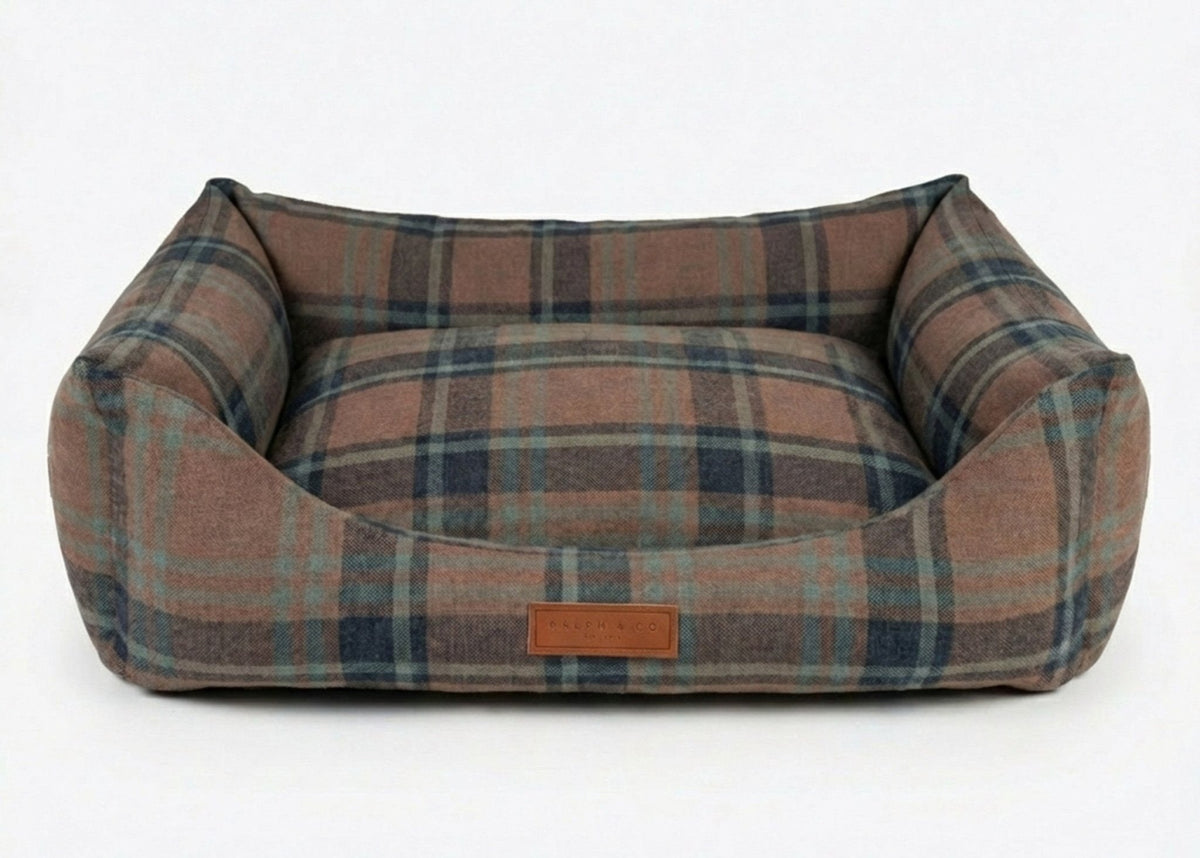 Ralph & Co The Marlow Memory Foam Bolster Dog Bed - Tartan