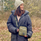 PupClub Couture Mini Dog Walking Bag - Khaki Green