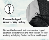 THE LINCOLN | LUXURY TWEED BOLSTER DOG BED