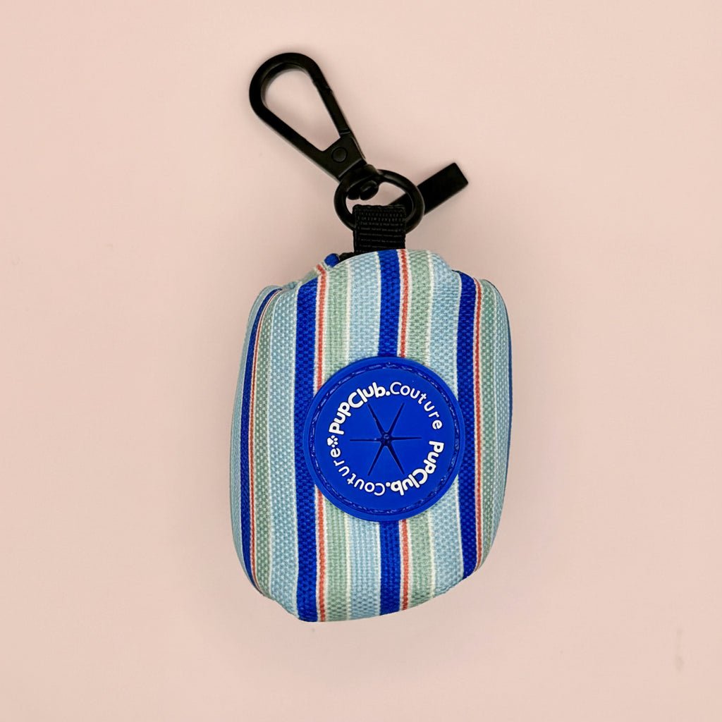 PupClub Couture Poo Bag Holder - Sea Breeze Stripes