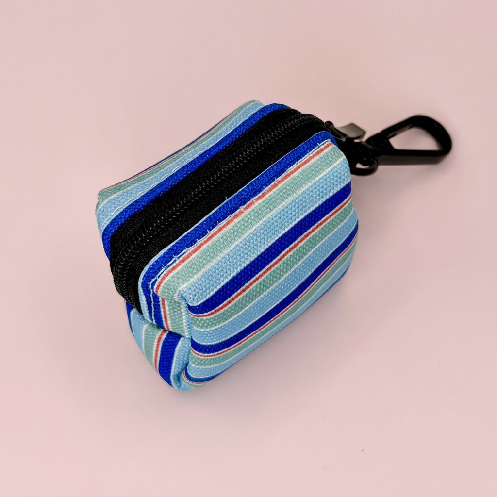 PupClub Couture Poo Bag Holder - Sea Breeze Stripes