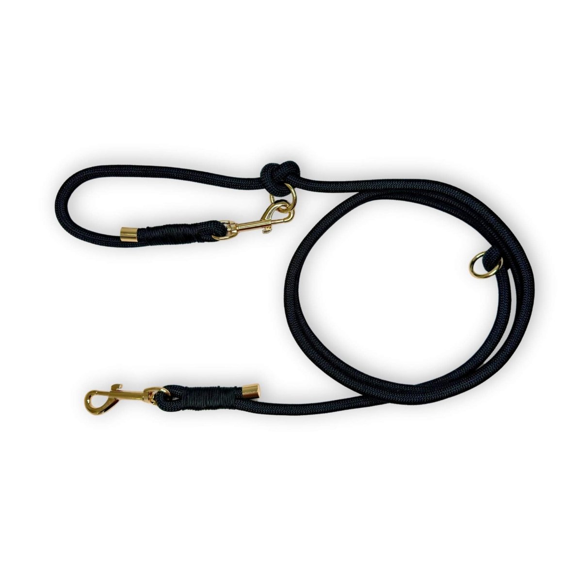 PupClub Couture 6ft Rope Dog Lead Black