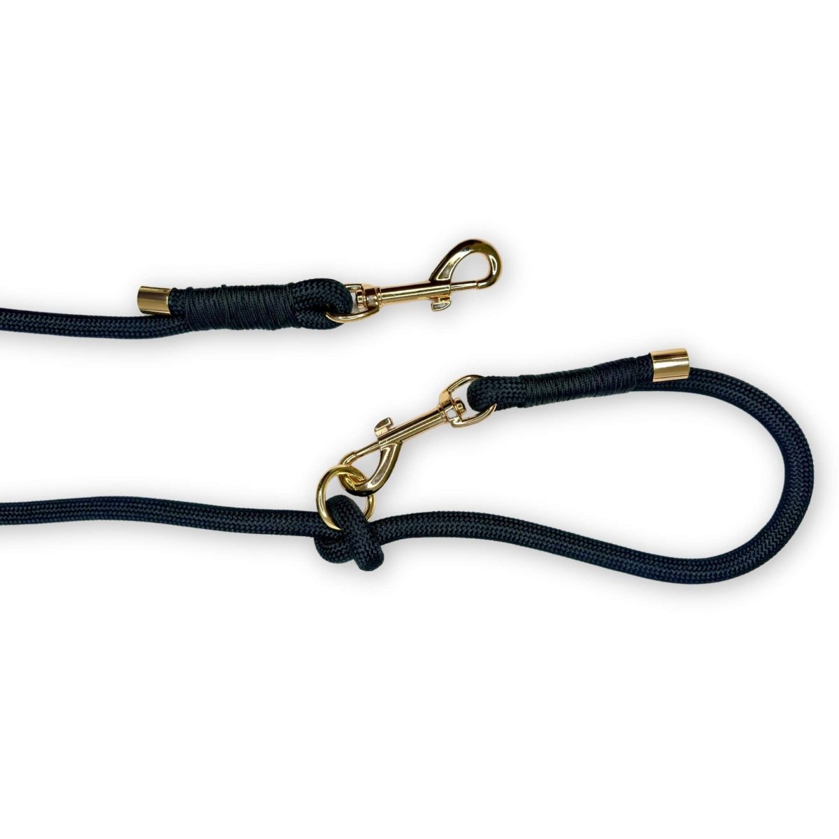 PupClub Couture 6ft Rope Dog Lead Black