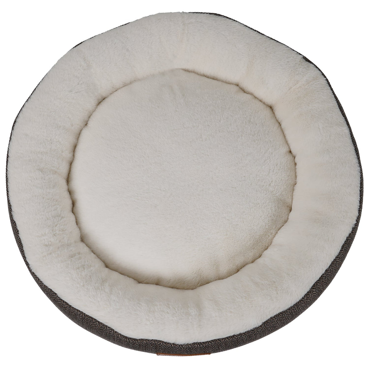 Ralph & Co The Lincoln Herringbone Tweed Calming Donut Dog Bed