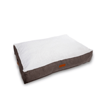 Ralph & Co The Lincoln Tweed Flat Pillow Dog Bed - Brown Herringbone
