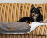 Ralph & Co The Lincoln Tweed Flat Pillow Dog Bed - Brown Herringbone