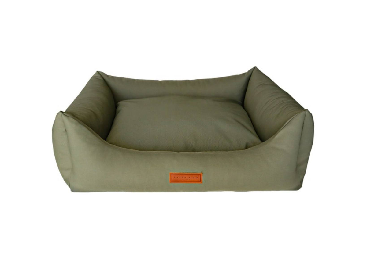 Ralph & Co The Henley Orthopaedic Waterproof Bolster Dog Bed Olive Green