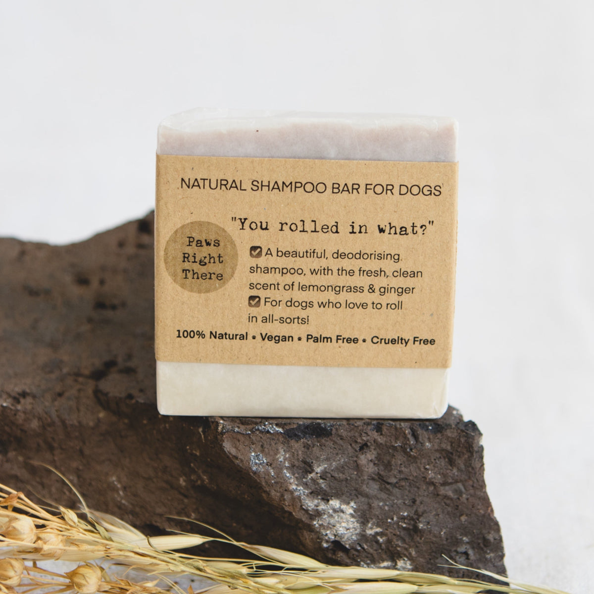 Paws Right There You Rolled in What?! Natural Deodorising Dog Shampoo Bar – 80g